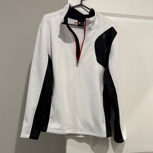 Men's White and Black Windbreaker Jacket